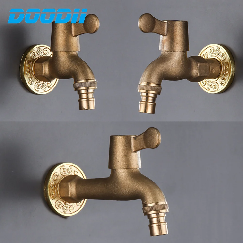 Doodii wall-mounted faucet antique brass retro small faucet washing machine mop pool faucet decorative outdoor garden faucet
Doodii wall-mounted faucet antique brass retro small faucet washing machine mop pool faucet decorative outdoor garden faucet