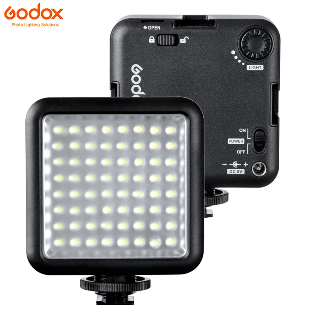 Godox LED64 LED Video Light Lamp 5500-6500K with Brightness Dimmer for DSLR Camera Camcorder DV Photo Shooting
Godox LED64 LED Video Light Lamp 5500-6500K with Brightness Dimmer for DSLR Camera Camcorder DV Photo Shooting