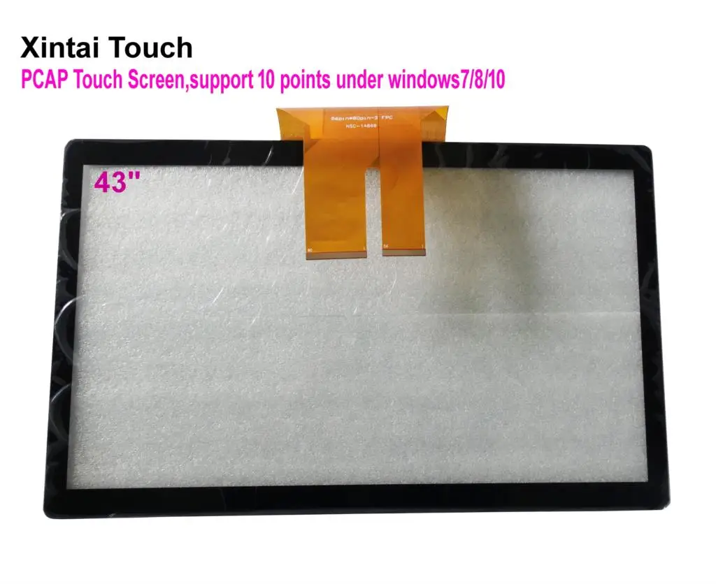 Driver free 43 inch Projected Cpacitive touch screen USB PCAP touch panel overlay kit with multi 10 points touch for kiosk
Driver free 43 inch Projected Cpacitive touch screen USB PCAP touch panel overlay kit with multi 10 points touch for kiosk