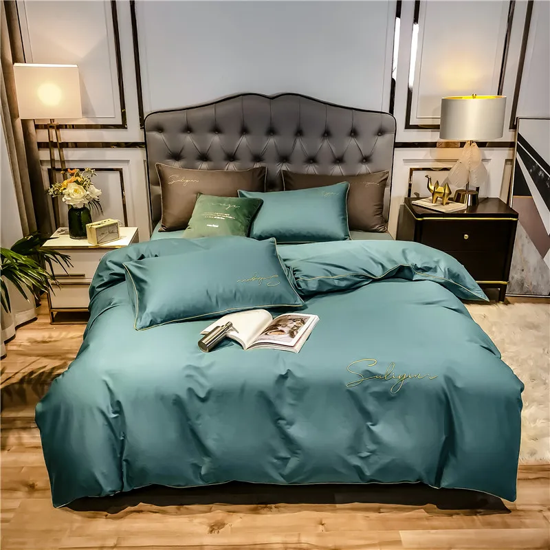 2023 Four-piece bedding simple cotton double household bed sheet quilt cover embroidered twill comfortable bedding light blue
2023 Four-piece bedding simple cotton double household bed sheet quilt cover embroidered twill comfortable bedding light blue
