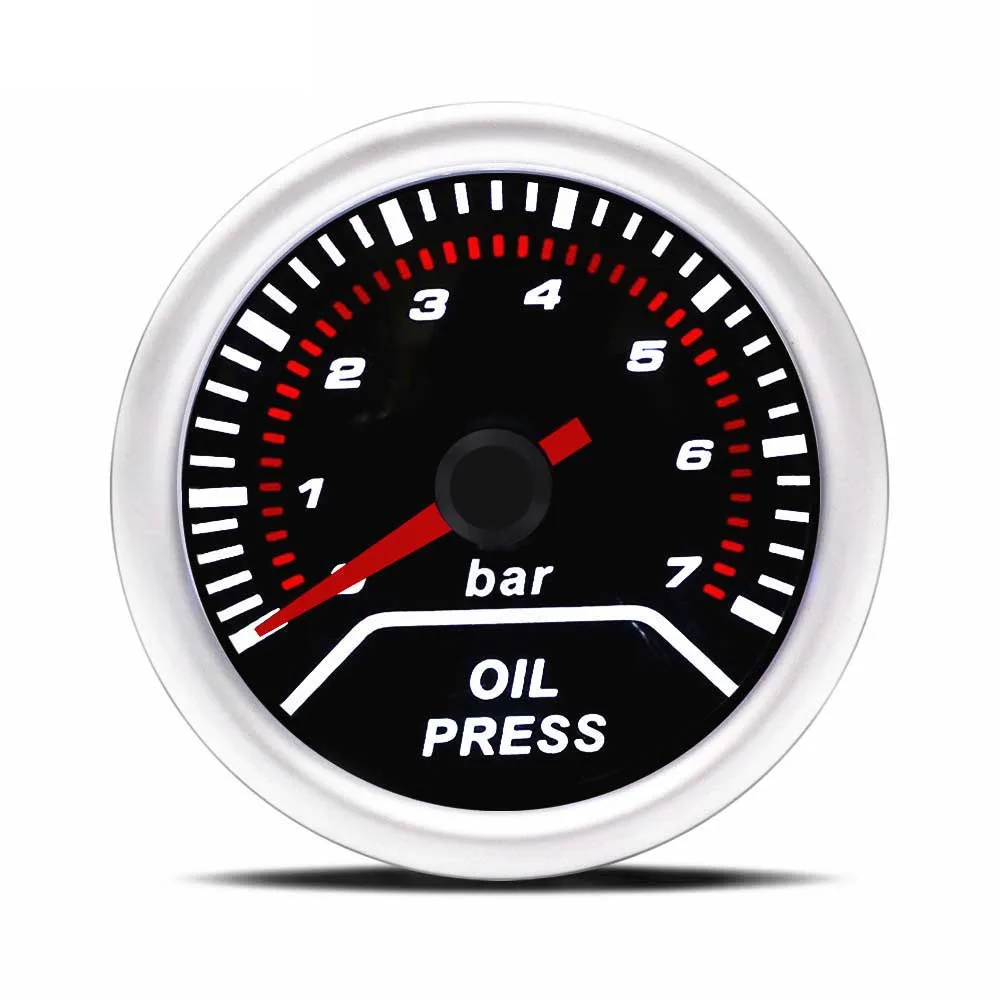 Dynoracing Oil press gauge 2" 52mm Oil pressure gauge with sensor 0-7 bar Car meter
Dynoracing Oil press gauge 2" 52mm Oil pressure gauge with sensor 0-7 bar Car meter