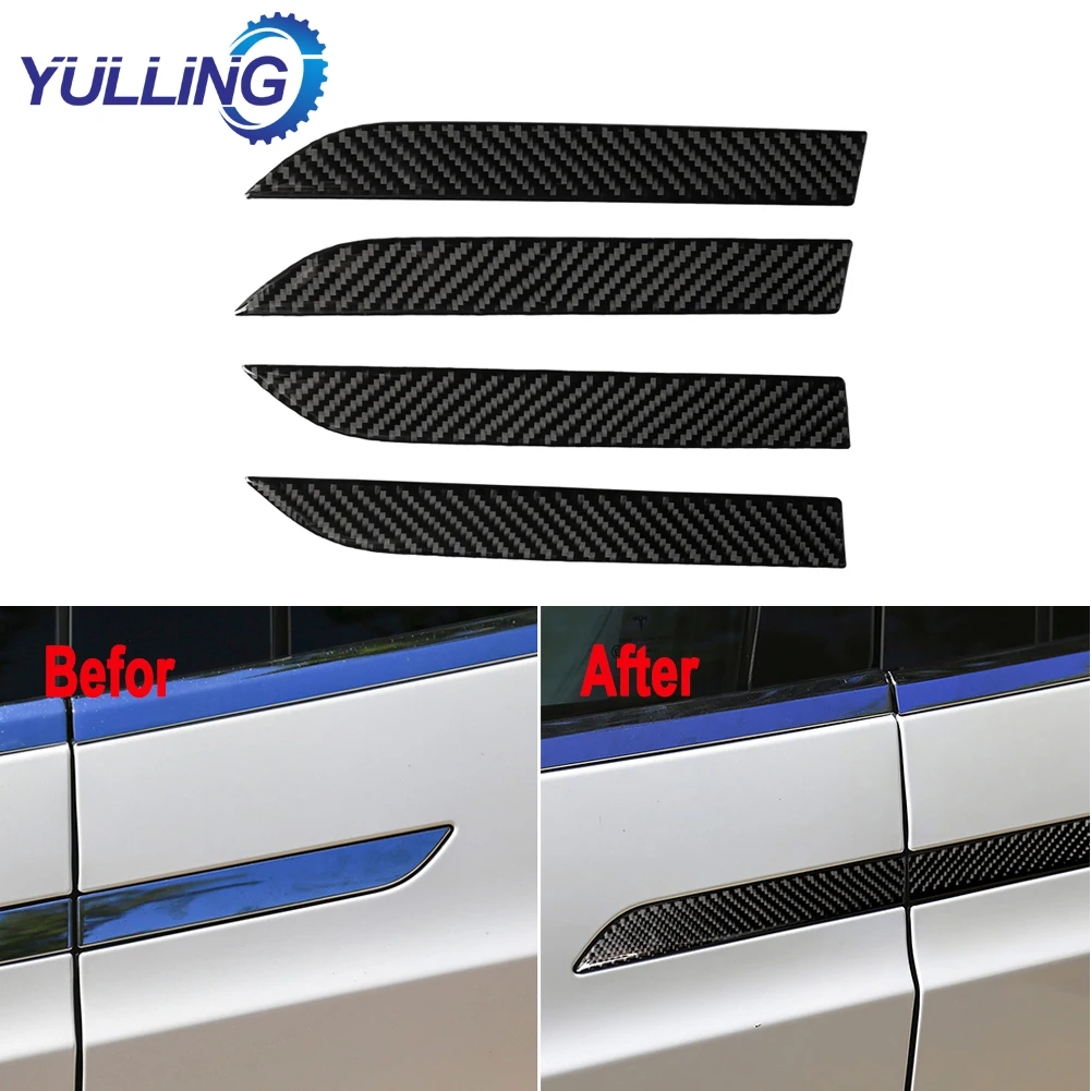 4pcs Black Real Carbon Fiber Exterior Door Handle Cover Trim Decorative Protector Sticker Car Styling Stickers For Tesla Model X
4pcs Black Real Carbon Fiber Exterior Door Handle Cover Trim Decorative Protector Sticker Car Styling Stickers For Tesla Model X