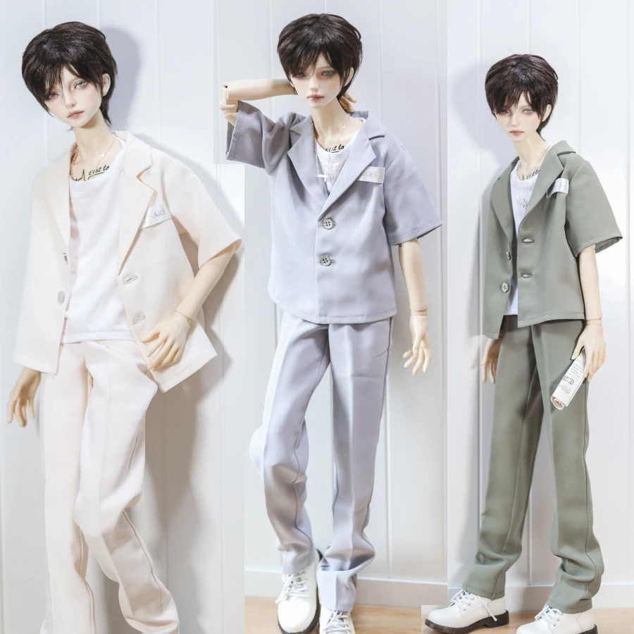New BJD doll clothes gray/green/beige short-sleeved casual suit jacket/trousers suit 1/4 1/3 uncle msd doll accessories
New BJD doll clothes gray/green/beige short-sleeved casual suit jacket/trousers suit 1/4 1/3 uncle msd doll accessories