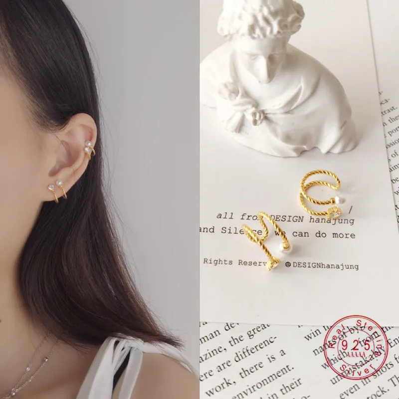 Korean S925 Sterling Silver Fashion Pearl Double Layer Ear Bone Clip Earrings Woman Elegant Classic Dinner Party Jewelry Gift
Korean S925 Sterling Silver Fashion Pearl Double Layer Ear Bone Clip Earrings Woman Elegant Classic Dinner Party Jewelry Gift