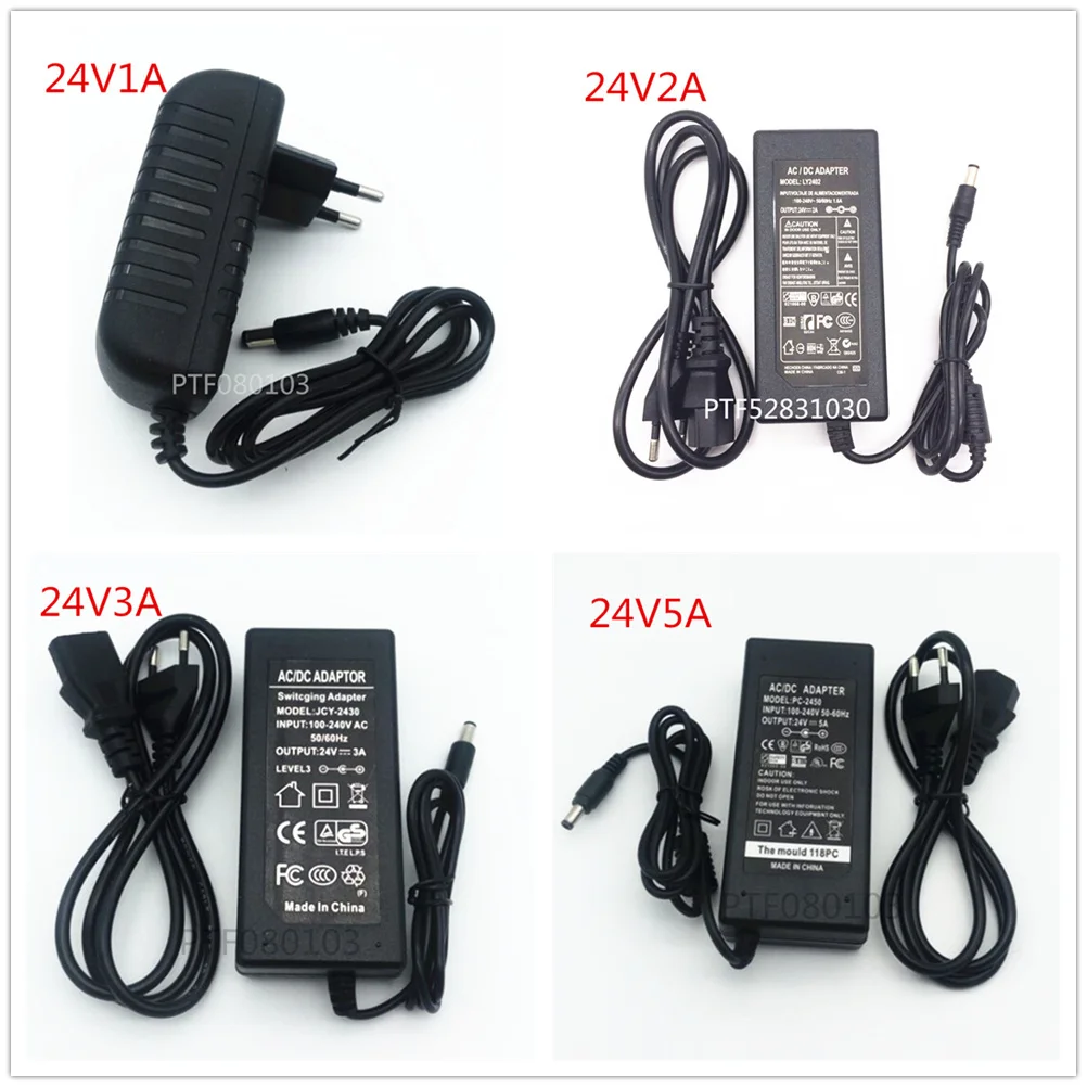 Power Adapter AC to DC 24V 1A 2A 3A 5A Converter Transformer 24 V Volt Power Supply Charger For LED Strip Lighting Transformers
Power Adapter AC to DC 24V 1A 2A 3A 5A Converter Transformer 24 V Volt Power Supply Charger For LED Strip Lighting Transformers