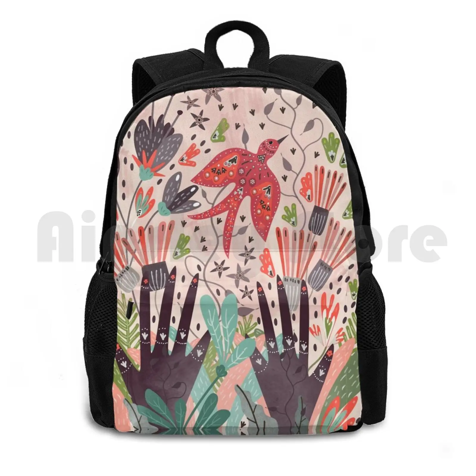 Spring Bird Outdoor Hiking Backpack Waterproof Camping Travel Animals Nature Folk Floral Romantic Bird Pink Hands Fantasy
Spring Bird Outdoor Hiking Backpack Waterproof Camping Travel Animals Nature Folk Floral Romantic Bird Pink Hands Fantasy