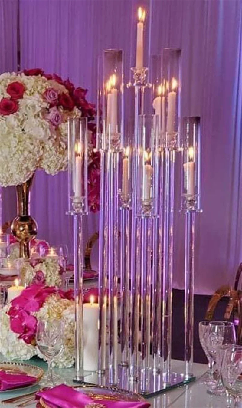 Acrylic solid rod Candelabra 9 Heads Candle Holders Wedding Candlesticks Flower Stand Holder Candelabrum For Center Table Decora
Acrylic solid rod Candelabra 9 Heads Candle Holders Wedding Candlesticks Flower Stand Holder Candelabrum For Center Table Decora