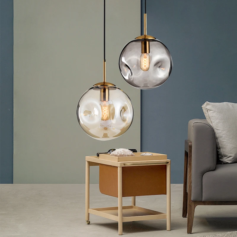 Modern loft glass ball pendant light LED E27 Nordic hanging lamp with 2 colors for living room restaurant bedroom lobby kitchen
Modern loft glass ball pendant light LED E27 Nordic hanging lamp with 2 colors for living room restaurant bedroom lobby kitchen