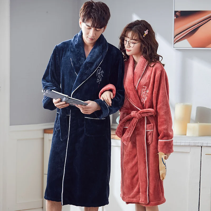 Super Long M-4XL Thick Flannel Bathrobe Men Women Winter Warm Kimono Bath Robe Male Solid Robes Fleece Dressing Gown
Super Long M-4XL Thick Flannel Bathrobe Men Women Winter Warm Kimono Bath Robe Male Solid Robes Fleece Dressing Gown