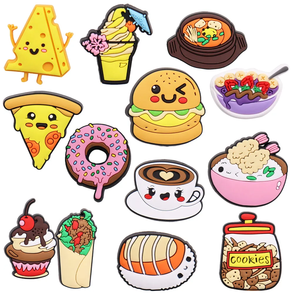 1PCS PVC Shoe Charms Kawaii Food Cheese Drink Soup Pizza Donut Burger Coffee Rice Cake Sushi Cookies Sandals Shoes Decoration
1PCS PVC Shoe Charms Kawaii Food Cheese Drink Soup Pizza Donut Burger Coffee Rice Cake Sushi Cookies Sandals Shoes Decoration