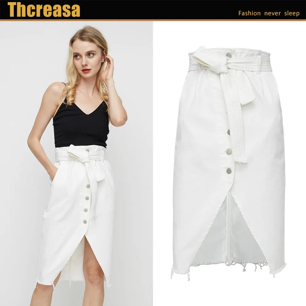 Summer New European and American Personality Design Long Irregular Split Burr with Belt, Hip and Denim Skirt
Summer New European and American Personality Design Long Irregular Split Burr with Belt, Hip and Denim Skirt