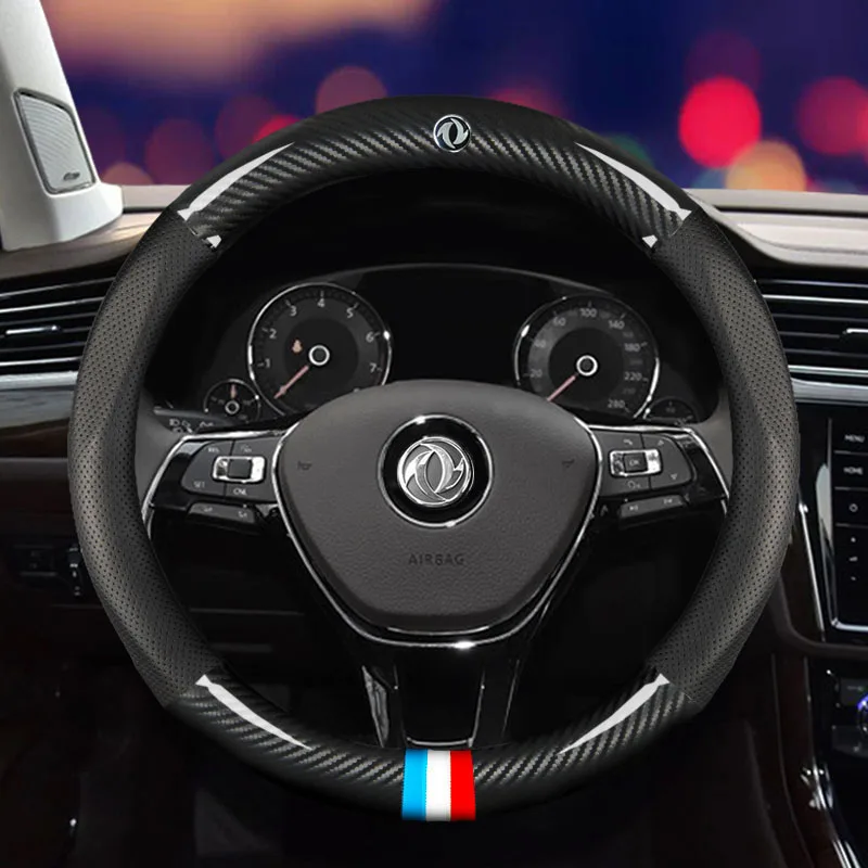 Car Carbon Fiber Steering Wheel Cover 38cm for DongFeng All Models AX4 AX5 AX6 AX7 Auto Interior Accessories Car styling
Car Carbon Fiber Steering Wheel Cover 38cm for DongFeng All Models AX4 AX5 AX6 AX7 Auto Interior Accessories Car styling