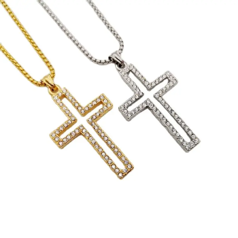 2024 New full rhinestones Stainless steel hollow out cross pendant & Necklace Bling Bling HIP HOP rock rapper cross necklace
2024 New full rhinestones Stainless steel hollow out cross pendant & Necklace Bling Bling HIP HOP rock rapper cross necklace