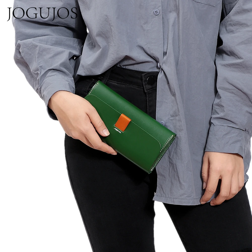 JOGUJOS New Fashion Wallet for women Genuine Leather Long Purse Female Many Compartments Cell Phone Card Holder Wallets Cartera
JOGUJOS New Fashion Wallet for women Genuine Leather Long Purse Female Many Compartments Cell Phone Card Holder Wallets Cartera