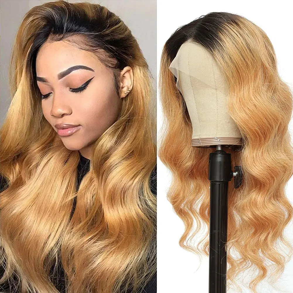 1B 27 Honey Ombre Blonde Wig Body Wave Lace Frontal Human Hair Wigs Pre-Plucked Brazilian Colored Human Lace Wig for Black Women
1B 27 Honey Ombre Blonde Wig Body Wave Lace Frontal Human Hair Wigs Pre-Plucked Brazilian Colored Human Lace Wig for Black Women