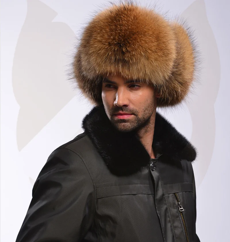 Real Fox Fur Hat Winter Hat Male Fur Cap Men Hat Soviet Hat Real Sheep Leather Top Headdress Head Warmer Russian Hat FS14635
Real Fox Fur Hat Winter Hat Male Fur Cap Men Hat Soviet Hat Real Sheep Leather Top Headdress Head Warmer Russian Hat FS14635