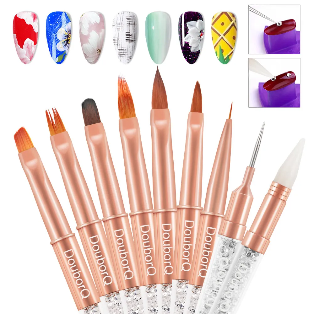 Rose Gold Nail UV Gel Liner Painting Pen Brush Acrylic Drawing Brush for Nails Gradient Rhinestone Handle Nail Art Tool
Rose Gold Nail UV Gel Liner Painting Pen Brush Acrylic Drawing Brush for Nails Gradient Rhinestone Handle Nail Art Tool