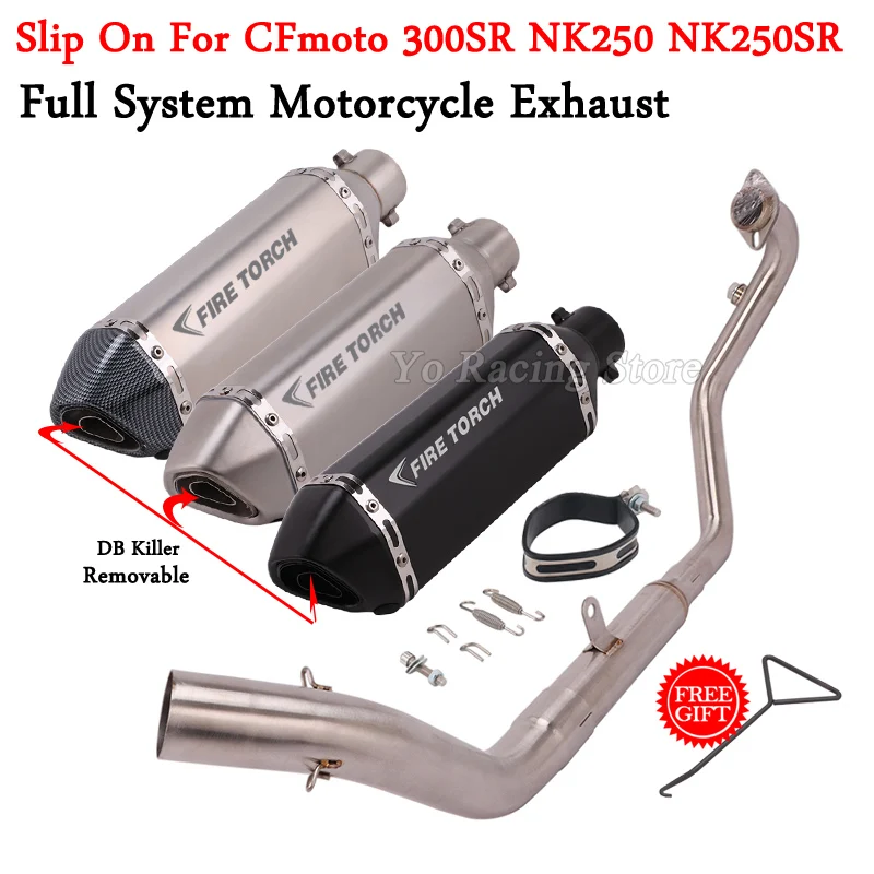 Slip On For CFmoto 300sr NK250 NK250SH Motorcycle Full System Exhaust Escape Modified Front Middle Link Pipe Motocross Muffler
Slip On For CFmoto 300sr NK250 NK250SH Motorcycle Full System Exhaust Escape Modified Front Middle Link Pipe Motocross Muffler