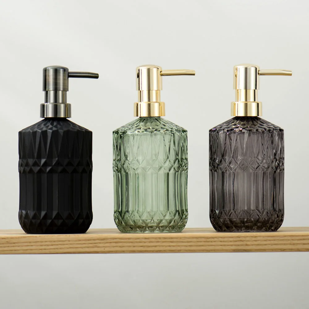 390ml Glass Soap Dispenser Bathroom Shower Gel Shampoo Bottles Nordic Home Hotel Hand Washing Empty Refill Sub-bottle
390ml Glass Soap Dispenser Bathroom Shower Gel Shampoo Bottles Nordic Home Hotel Hand Washing Empty Refill Sub-bottle