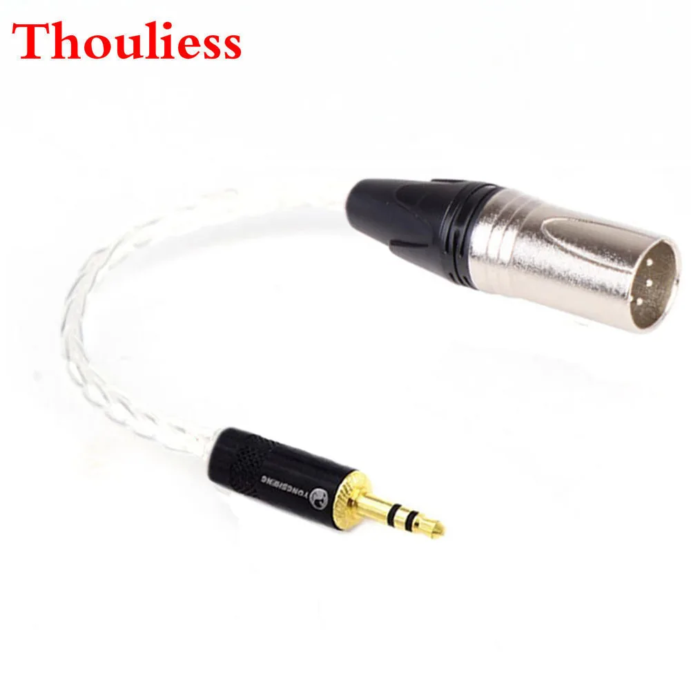 Thoulies HIFI 7N Single-Crystal Silver 3.5mm Stereo Male to 4pin XLR Balanced Male Audio Adapter Cable 3.5 to XLR Balance
Thoulies HIFI 7N Single-Crystal Silver 3.5mm Stereo Male to 4pin XLR Balanced Male Audio Adapter Cable 3.5 to XLR Balance