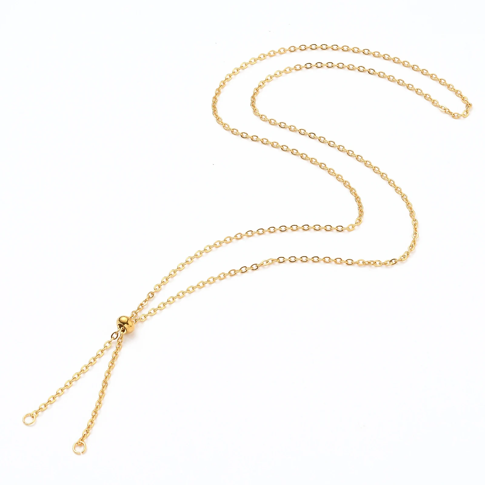 20Pcs Adjustable 304 Stainless Steel Slider Necklace Cable Chains with Stopper Beads For DIY Jewelry Making 23-5/8 inches(60cm)
20Pcs Adjustable 304 Stainless Steel Slider Necklace Cable Chains with Stopper Beads For DIY Jewelry Making 23-5/8 inches(60cm)