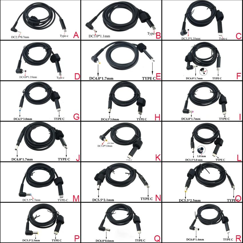 USB Type C PD Charging Cable Cord 4.0x1.7 5.5*2.1mm DC Power Adapter Jack Converter to DC Male for Dell HP Laptop
USB Type C PD Charging Cable Cord 4.0x1.7 5.5*2.1mm DC Power Adapter Jack Converter to DC Male for Dell HP Laptop