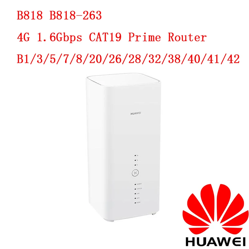 Разблокированный Huawei B818 B818-263 4G 1,6 Гбит/с CAT19 Prime Router B1/3/5/7/8/20/26/28/32/38/40/41/42
Разблокированный Huawei B818 B818-263 4G 1,6 Гбит/с CAT19 Prime Router B1/3/5/7/8/20/26/28/32/38/40/41/42