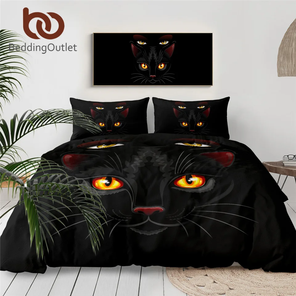 Комплект постельного белья BeddingOutlet с изображением черного кота, акварельное одеяло с глазами животных, постельное белье с ведьмой, волшебство, мультяшный домашний текстиль, 3 предмета
Комплект постельного белья BeddingOutlet с изображением черного кота, акварельное одеяло с глазами животных, постельное белье с ведьмой, волшебство, мультяшный домашний текстиль, 3 предмета