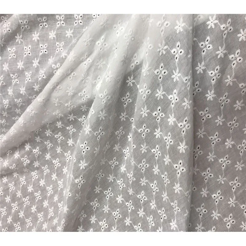 White Floral Hollow Lace Cloth Embroidered Women's Summer Cotton Cloth Hollow Lace Fabric
White Floral Hollow Lace Cloth Embroidered Women's Summer Cotton Cloth Hollow Lace Fabric