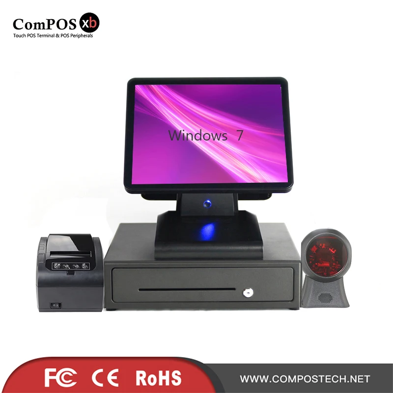 Black/White POS System 15 inch capacitive touch screen all in one terminal point of sale with scanner
Black/White POS System 15 inch capacitive touch screen all in one terminal point of sale with scanner