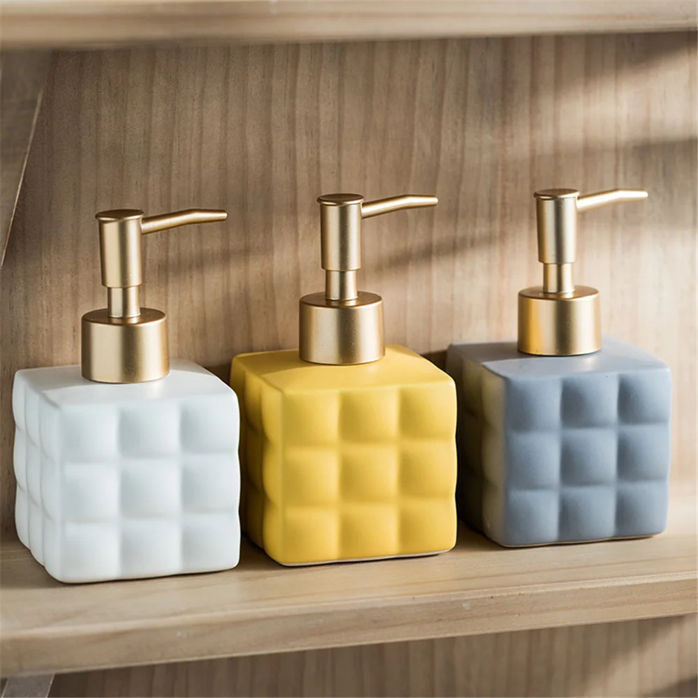 Nordic Bathroom Soap Dispenser 220ml Ceramic Square Shampoo Bottles Hotel Home Hand Sanitizer Empty Refill Storage Sub-bottle
Nordic Bathroom Soap Dispenser 220ml Ceramic Square Shampoo Bottles Hotel Home Hand Sanitizer Empty Refill Storage Sub-bottle