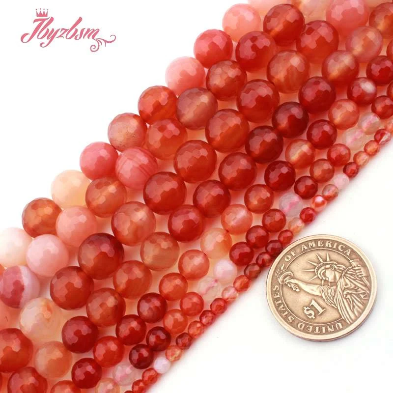 Natural Carnelian Aagtes Faceted Round Bead 6/8/10/12mm Stone Beads Loose For DIY Bracelet Necklace Jewelry Making Strand 15"
Natural Carnelian Aagtes Faceted Round Bead 6/8/10/12mm Stone Beads Loose For DIY Bracelet Necklace Jewelry Making Strand 15"
