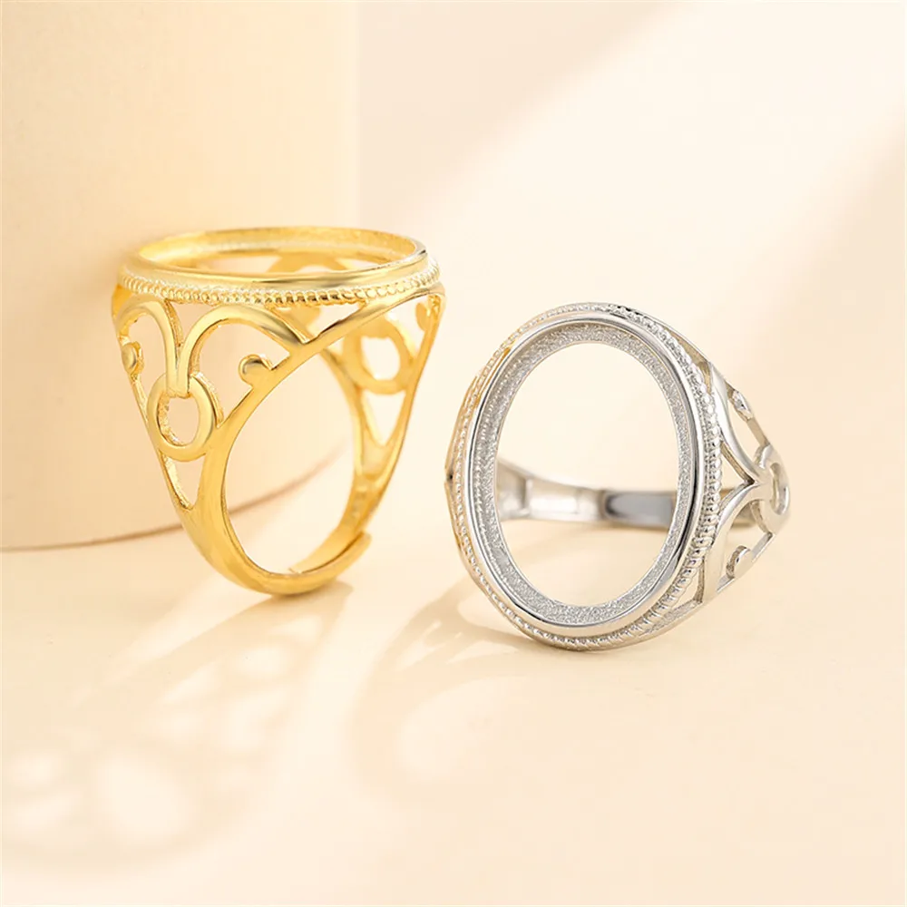 Ring Blank for 14X19mm Oval Cabochons Ring Blank Gold Plated 925 Silver Adjustable Ring Base SR0376
Ring Blank for 14X19mm Oval Cabochons Ring Blank Gold Plated 925 Silver Adjustable Ring Base SR0376
