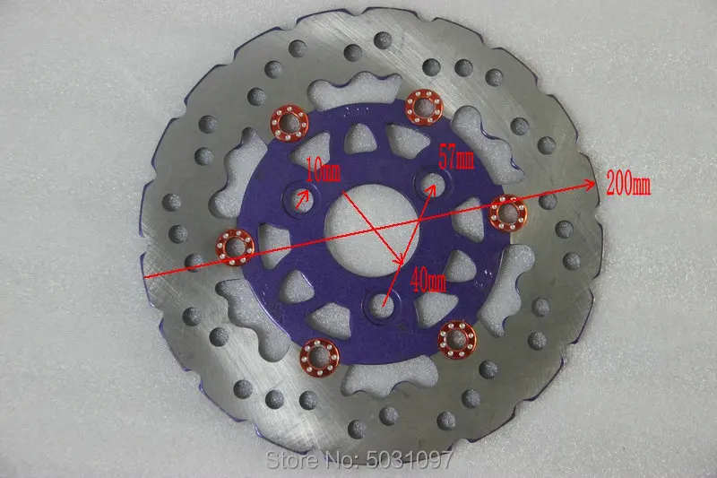 Motorcycle Modified Brake Disks 200mm Diameter 57mm Hole To Hole Distance 40mm Diameter Middle Hole For Yamaha Jog 50/90/100
Motorcycle Modified Brake Disks 200mm Diameter 57mm Hole To Hole Distance 40mm Diameter Middle Hole For Yamaha Jog 50/90/100