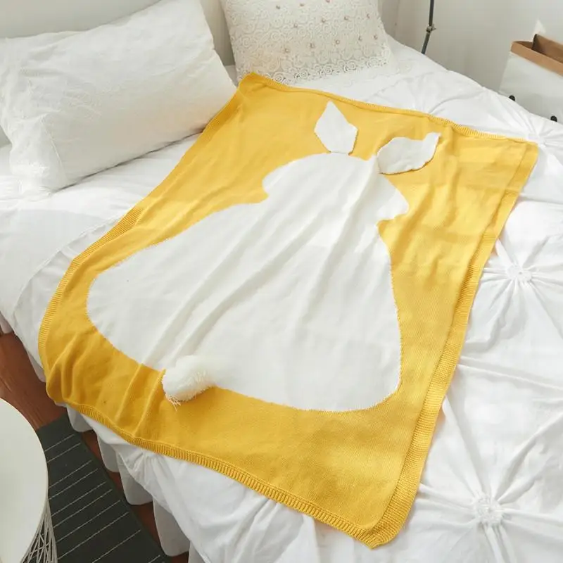 Cartoon Rabbit Knitting Blanket For Child With Plush Tail 4 color Warm Soft Sofa Throw Blanket Shawl Blanket Bedspread Child
Cartoon Rabbit Knitting Blanket For Child With Plush Tail 4 color Warm Soft Sofa Throw Blanket Shawl Blanket Bedspread Child