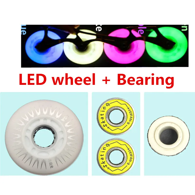 90A LED wheel + ILQ11 bearing LED flash Roller Skates tyre Inline Skating ILQ-11 light shine kids adults 60 62 64 68 70 72 76 80
90A LED wheel + ILQ11 bearing LED flash Roller Skates tyre Inline Skating ILQ-11 light shine kids adults 60 62 64 68 70 72 76 80