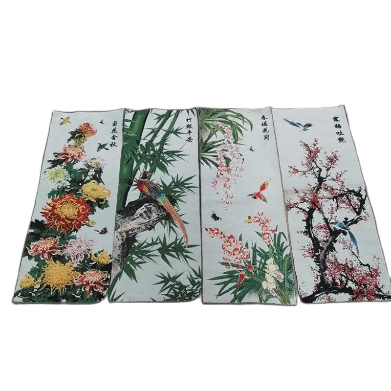 Thangka Embroidered Silk Tapestry, Chinese Four Screen Painting, Flower and Bird Painting
Thangka Embroidered Silk Tapestry, Chinese Four Screen Painting, Flower and Bird Painting