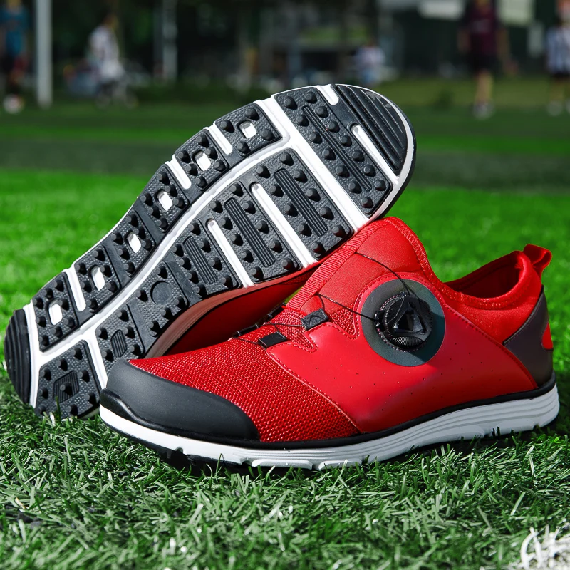 Men's Golf Shoes Leather Waterproof Men's Sneakers Black Red Lightweight Golf Shoes Trainers Athletic Walking Sport Shoes Coach
Men's Golf Shoes Leather Waterproof Men's Sneakers Black Red Lightweight Golf Shoes Trainers Athletic Walking Sport Shoes Coach