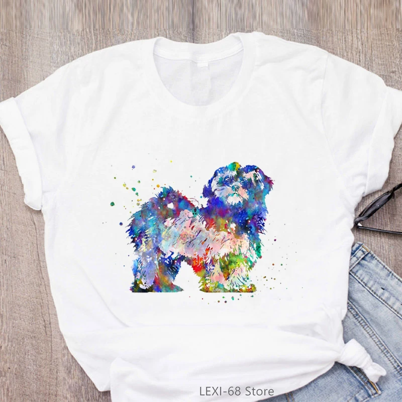 Watercolor Teddy Dog Animal Print Tshirts Women Clothes 2024 Funny T Shirt Femme Harajuku Shirt Summer T-Shirt Female
Watercolor Teddy Dog Animal Print Tshirts Women Clothes 2024 Funny T Shirt Femme Harajuku Shirt Summer T-Shirt Female