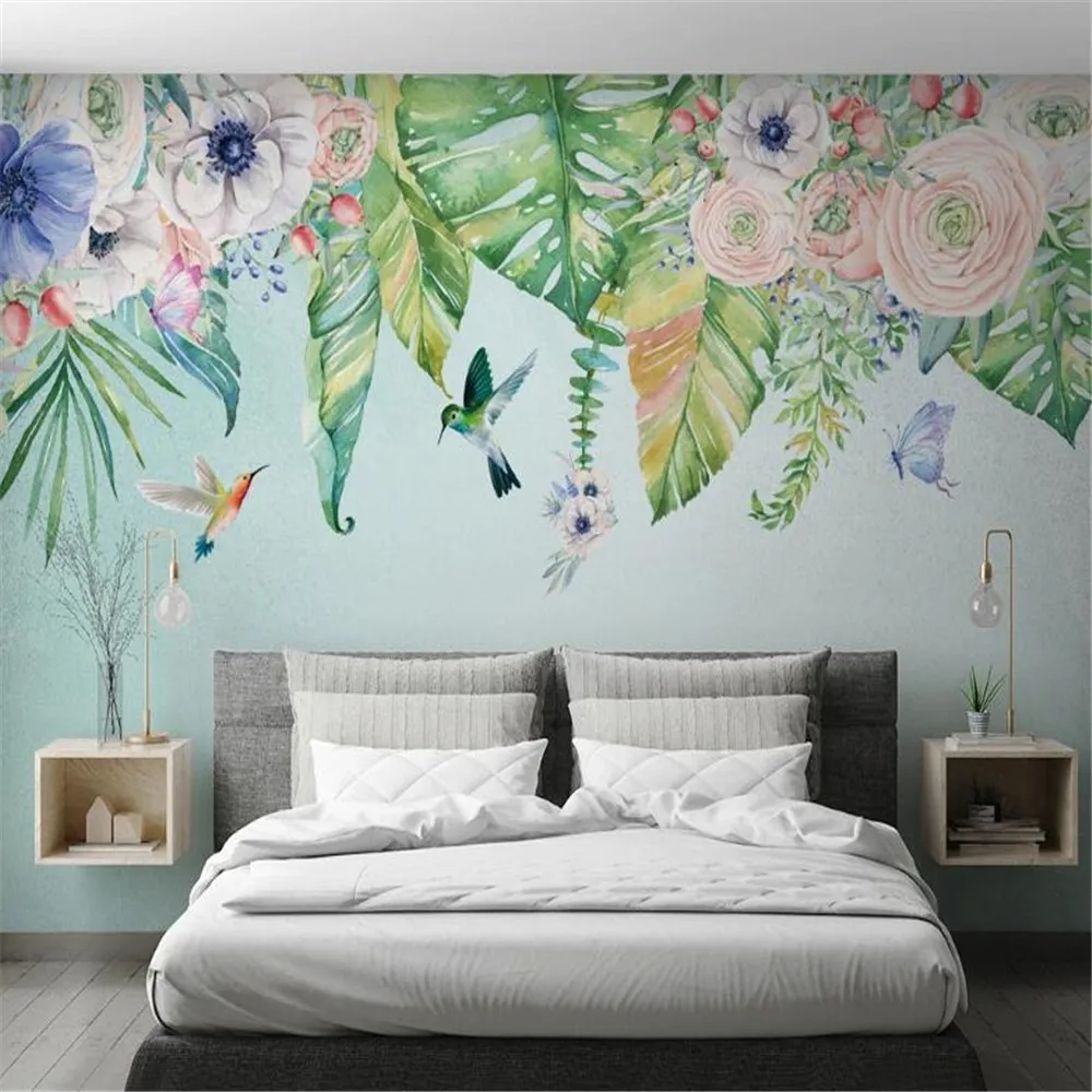 Milofi custom non-woven wallpaper Nordic small fresh literary hand-painted tropical plants flowers background wallpaper mural
Milofi custom non-woven wallpaper Nordic small fresh literary hand-painted tropical plants flowers background wallpaper mural