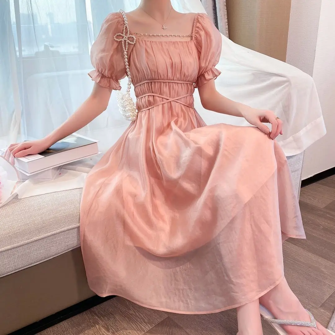 2021 Summer New Beading Women Dresses Fashion Sweat Lantern Sleeve Female Dresses High Waist Square Collar Dress Vestidos LJ3236
2021 Summer New Beading Women Dresses Fashion Sweat Lantern Sleeve Female Dresses High Waist Square Collar Dress Vestidos LJ3236