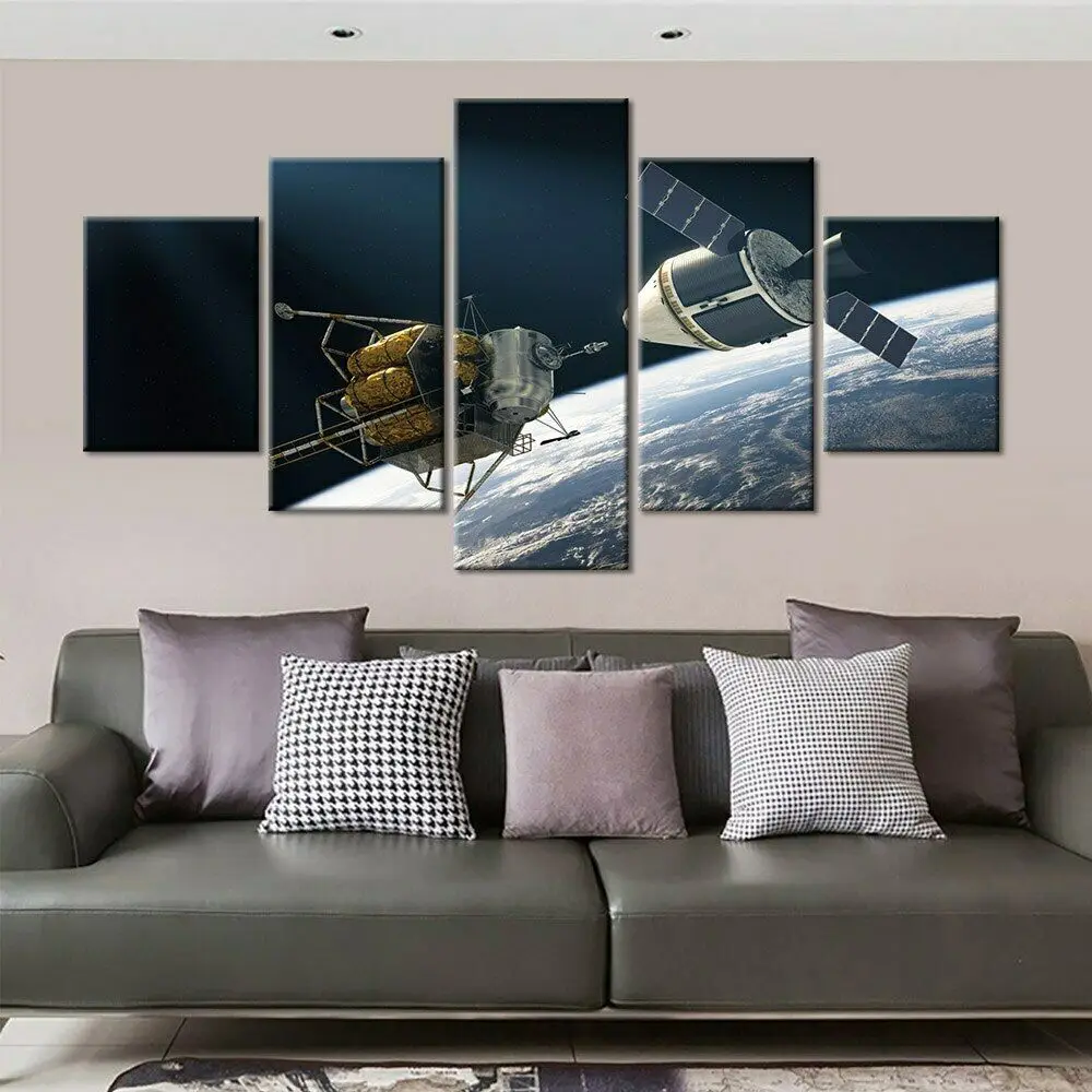 5 Piece Space Expedition Poster Artificial Satel Canvas Picture Print Wall Art Canvas Painting Wall Decor for Living Room Framed
5 Piece Space Expedition Poster Artificial Satel Canvas Picture Print Wall Art Canvas Painting Wall Decor for Living Room Framed