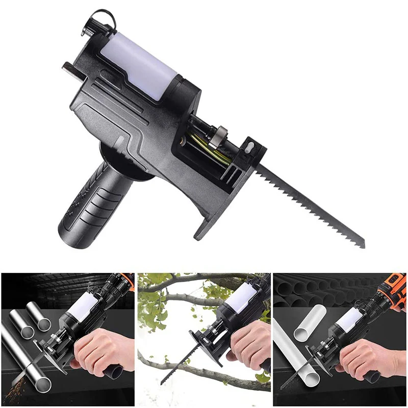 Drill Saw Jig Saw Attachment Portable Reciprocating Saw Adapter with 3pcs Blades for Metal Wood Cutting Safe Woodworking Tools
Drill Saw Jig Saw Attachment Portable Reciprocating Saw Adapter with 3pcs Blades for Metal Wood Cutting Safe Woodworking Tools