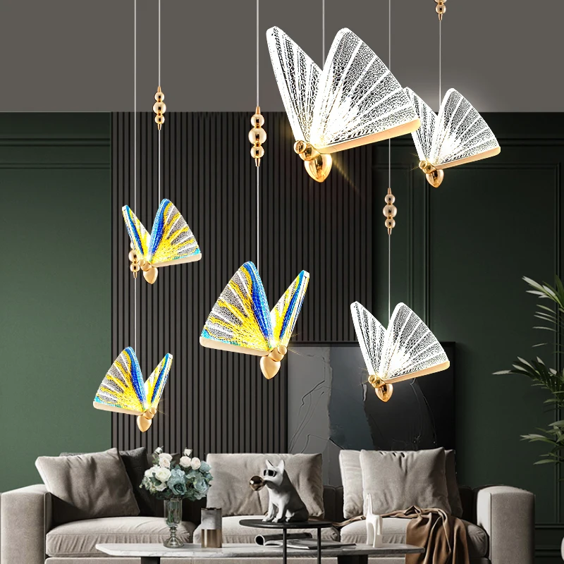 2021 New Butterfly lamp Nordic bedside chandelier luxury staircase lamp modern minimalist bedroom lamp hall restaurant art lamp
2021 New Butterfly lamp Nordic bedside chandelier luxury staircase lamp modern minimalist bedroom lamp hall restaurant art lamp