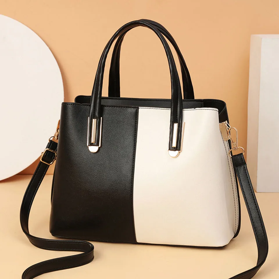 Luxury Brand Handbag Patchwork Women Tote Bags Designer 2021 PU Leather Female Crossbody Messenger Bag Quality Flap Top Handle
Luxury Brand Handbag Patchwork Women Tote Bags Designer 2021 PU Leather Female Crossbody Messenger Bag Quality Flap Top Handle