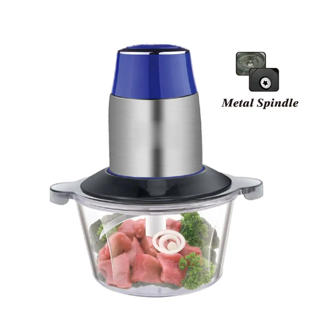2 Speeds 300W Stainless Steel 2L Capacity Electric Chopper Meat Grinder Mincer Food Processor Slicer With Thickened Glass Bowl
2 Speeds 300W Stainless Steel 2L Capacity Electric Chopper Meat Grinder Mincer Food Processor Slicer With Thickened Glass Bowl