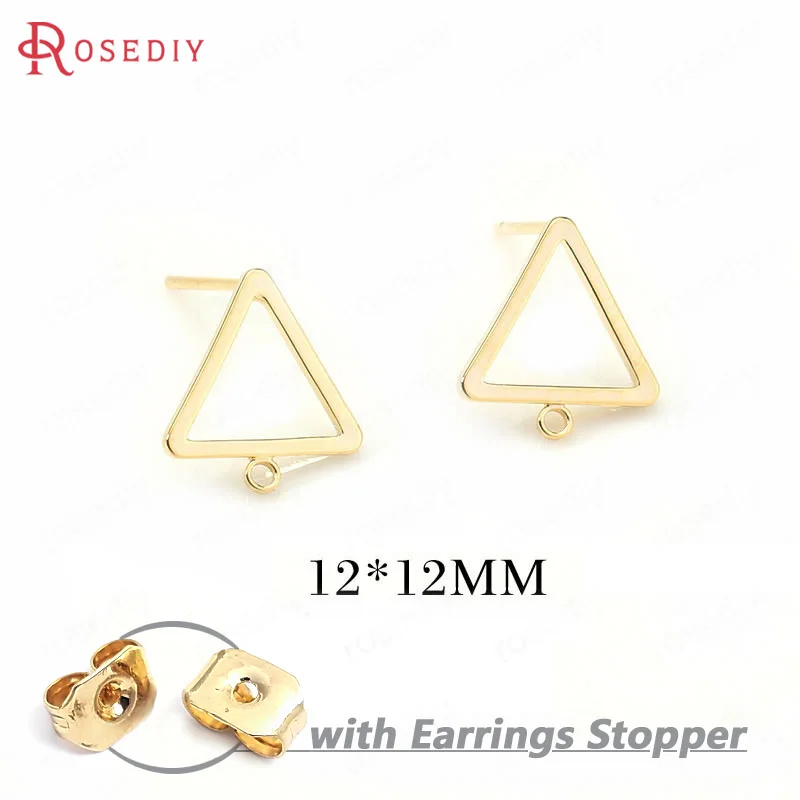 (F220)10 pieces 12*12mm High Quality Gold Color Brass + Hanging Hole Triangle Stud Earrings Pins Findings Accessories
(F220)10 pieces 12*12mm High Quality Gold Color Brass + Hanging Hole Triangle Stud Earrings Pins Findings Accessories