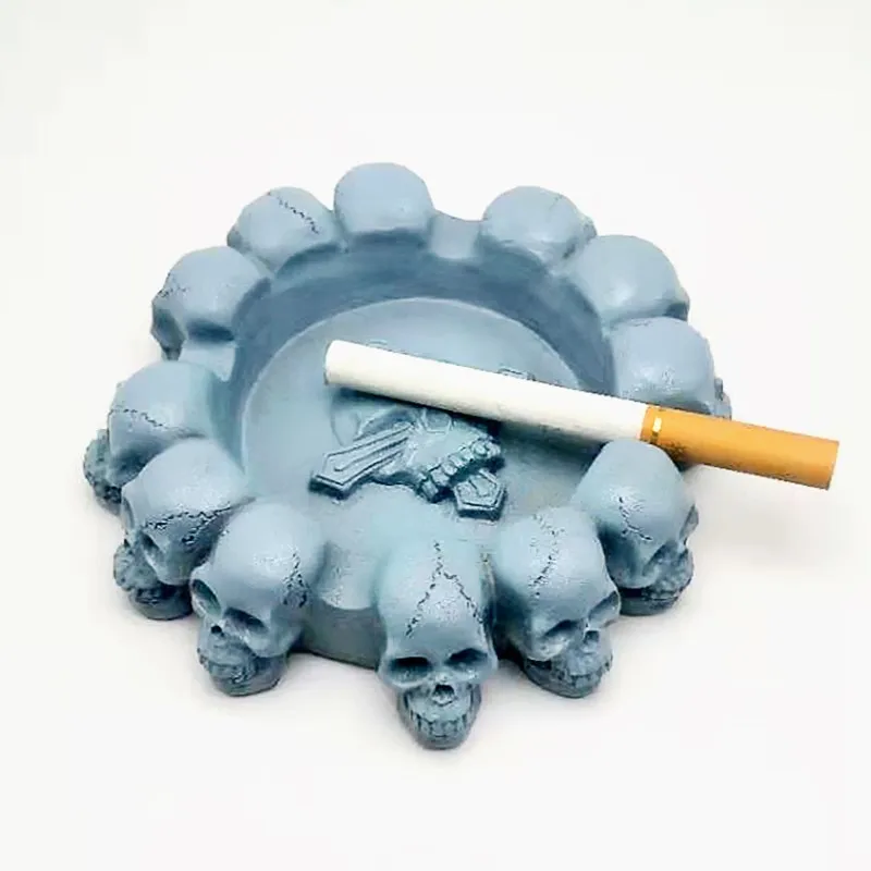 Personality cross skull ashtray silicone mold handmade resin concrete ashtray mold interior decoration tool
Personality cross skull ashtray silicone mold handmade resin concrete ashtray mold interior decoration tool