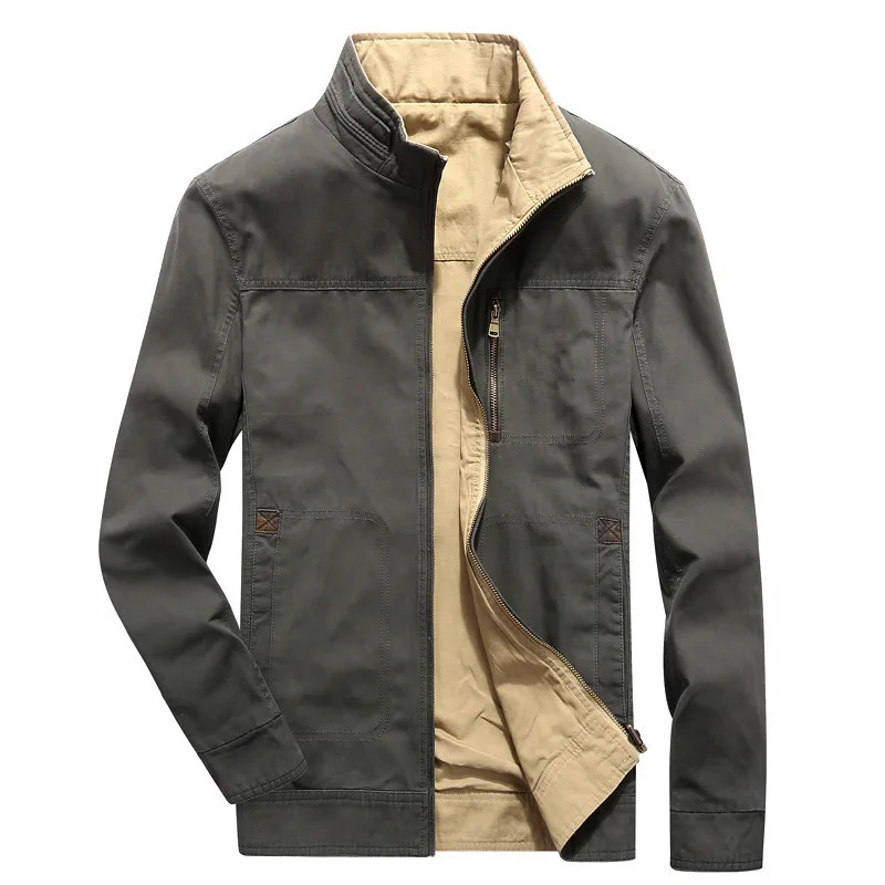 Autumn Jacket Men's Coat Double Sided Wear Jacket Stand Collar Zipper Veste Homme Windbreaker Men Jacket Hombre Outerwear M-4XL
Autumn Jacket Men's Coat Double Sided Wear Jacket Stand Collar Zipper Veste Homme Windbreaker Men Jacket Hombre Outerwear M-4XL