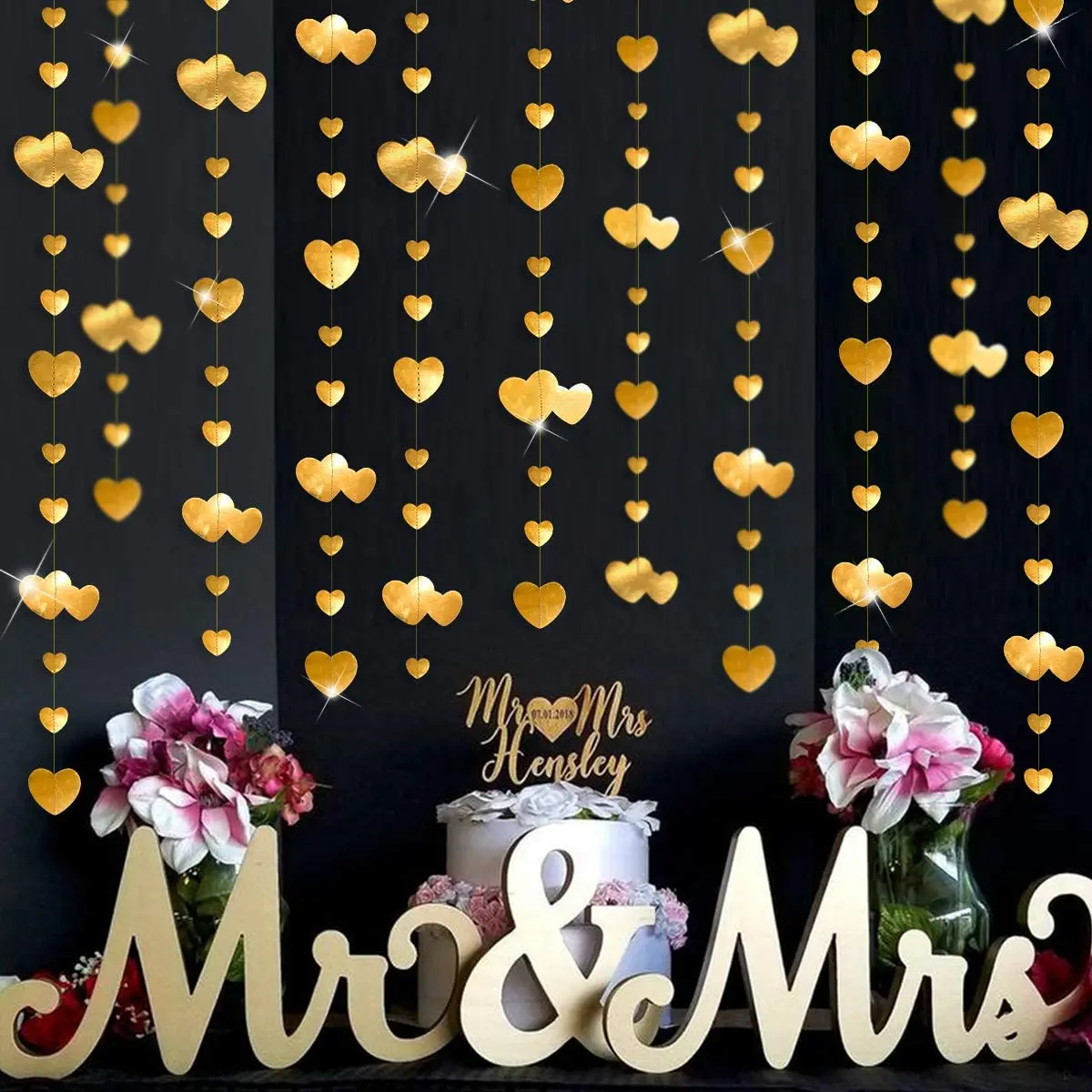 Glitter Gold Heart Love Shape Garlands Decoration Wall Hanging Banner For Wedding Birthday Bridal Shower Engagement Bachelorette
Glitter Gold Heart Love Shape Garlands Decoration Wall Hanging Banner For Wedding Birthday Bridal Shower Engagement Bachelorette